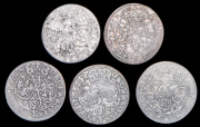 Набор из 5 сер. монет 6 грошей (Польша)