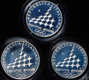 Набор из 6 монет 2005 "Олимпиада в Турине" 2006 (Италия) (в п/у)