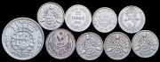Набор из 9 сер. монет (страны мира)