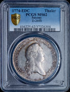 Талер 1774 (Саксония) (в слабе)