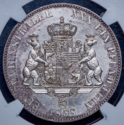 Талер 1858 (Ангальт-Дессау) (в слабе) A