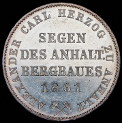 Талер 1861 (Ангальт-Бернбург)  A