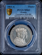 Талер 1861 "В память коронации Вильгельма и Августы" (Пруссия) (в слабе)