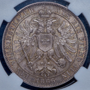 Талер 1866 (Шварцбург-Рудольштадт) (в слабе)