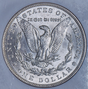 1 доллар 1887 (США) (в слабе) без букв