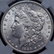 1 доллар 1889 (США) (в слабе) без букв