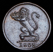 1 кэш 1803 (Британская Индия) (в слабе)