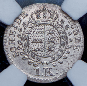 1 крейцер 1851 (Вюртемберг) (в слабе)