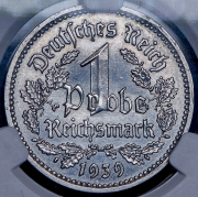 1 марка 1939 (Германия) (в слабе) A