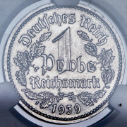 1 марка 1939 (Германия) (в слабе)