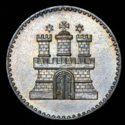 1 шиллинг 1855 (Гамбург) А