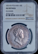 10 злотых 1824 (в слабе)