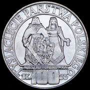100 злотых 1966 "1000-летие Польши" (Польша)