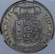 2 кроны 1675 (Дания) (в слабе)