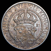 2 кроны 1921 "400 лет Войне за независимость" (Швеция)