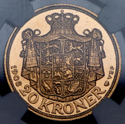 20 крон 1908 (Дания) (в слабе)