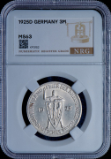 3 марки 1925 "1000-летие Рейнланда" (Германия) (в слабе)