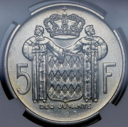 5 франков 1966 (Монако) (в слабе)