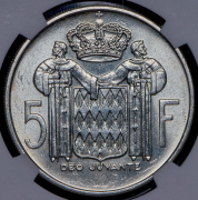 5 франков 1966 (Монако) (в слабе)