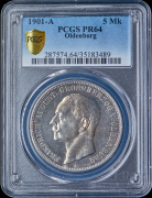 5 марок 1901 (Ольденбург) (в слабе)