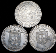 Набор из 3 сер. монет 50 эскудо 1968-1970 (Португалия)