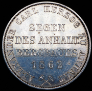 Талер 1862 (Ангальт-Бернбург) A