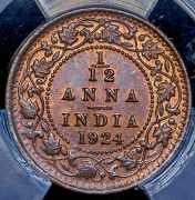 1/12 анна 1924 (Индия) (в слабе)