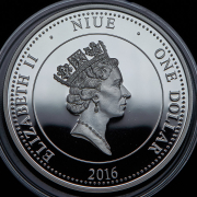 1 доллар 2016 "Год обезьяны" (Ниуэ)