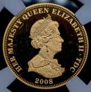 1 гинея 2008 "250 лет со дня рождения Нельсона" (Тристан-да-Кунья) (в слабе)