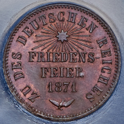 1 крейцер 1871 (Баден) (в слабе)