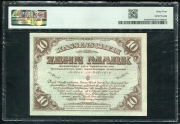 10 марок 1919 (Митава) (в слабе)