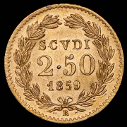 2,5 скудо 1859 (Папское государство) R