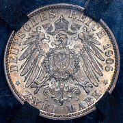 2 марки 1906 "50 лет свадьбе Фридриха I и Луизы Прусской" (Баден) (в слабе)