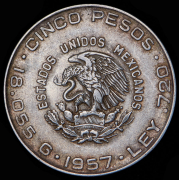 5 песо 1957 "Идальго" (Мексика)