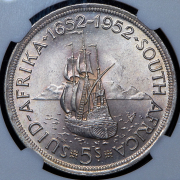 5 шиллингов 1952 (ЮАР) (в слабе)
