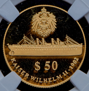 50 долларов 1994 "Кайзер Вильгельм II" (Науру) (в слабе)
