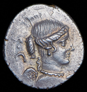 Денарий. Тит Каризий. Рим республика