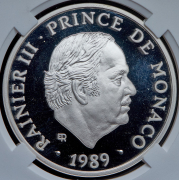 Медаль "40-летие правления Ренье III" 1989 (Монако) (в слабе)