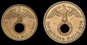 Набор из 2 монет 5, 10 пфеннигов 1938-1939 (Германия)