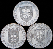 Набор из 3-х сер. 50 скудо 1968-1969 (Португалтия)