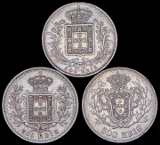 Набор из 3-х сер. 500 рейсов 1888-1908 (Португалтия)