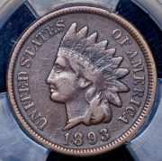 1 цент 1893 (США) (в слабе)