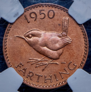 1 фартинг 1950 (Великобритания) (в слабе)