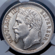 1 франк 1868 (Франция) (в слабе) BB