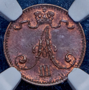 1 пенни 1888 (Финляндия) (в слабе)