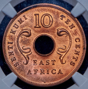 10 центов 1964 (Британская Восточная Африка) (в слабе) (Newman Collection)