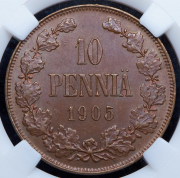 10 пенни 1905 (Финляндия) (в слабе)