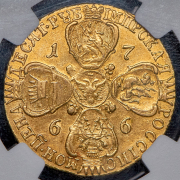 10 рублей 1766 (в слабе) СПБ