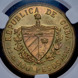 100 песо 1977. Пробная (Куба) (в слабе)