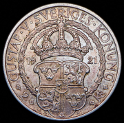 2 кроны 1921 "400 лет Войне за независимость" (Швеция)